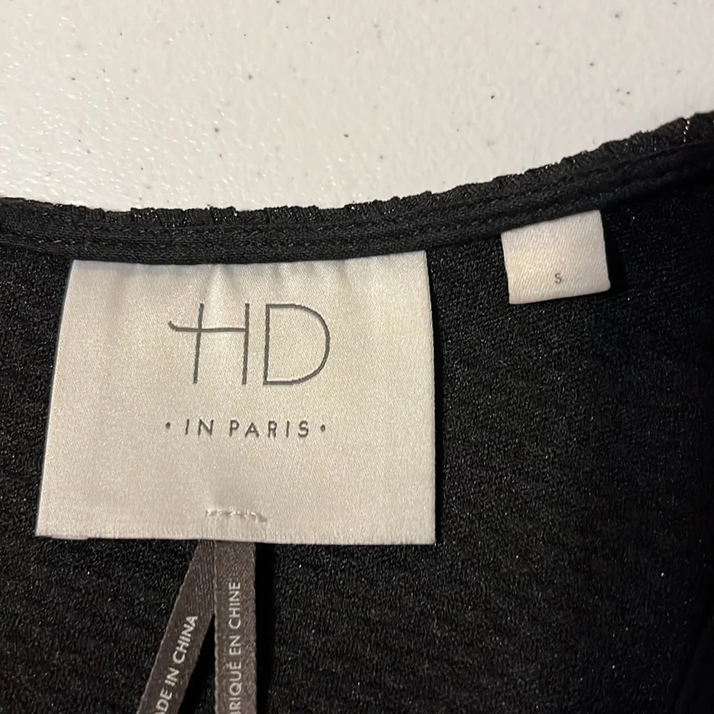 HD Paris black sleeveless dress . Sz small